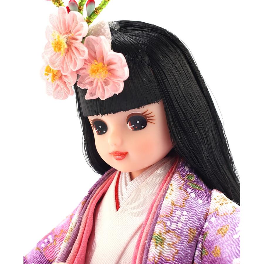 雛人形 ひな人形 リカちゃん 久月 立雛 単品 (紫) シリアル入 h293-ri