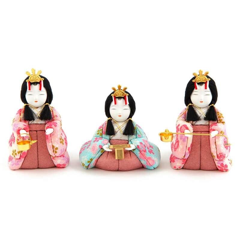 雛人形 コンパクト 一秀 ひな人形 木目込人形飾り 平飾り 五人飾り 木村一秀作 安土雛 14号 h083-ii-015_12