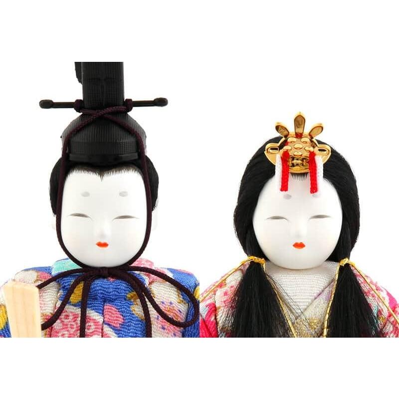 雛人形 コンパクト 一秀 ひな人形 木目込人形飾り 平飾り 五人飾り 木村一秀作 安土雛 14号 h083-ii-015_3