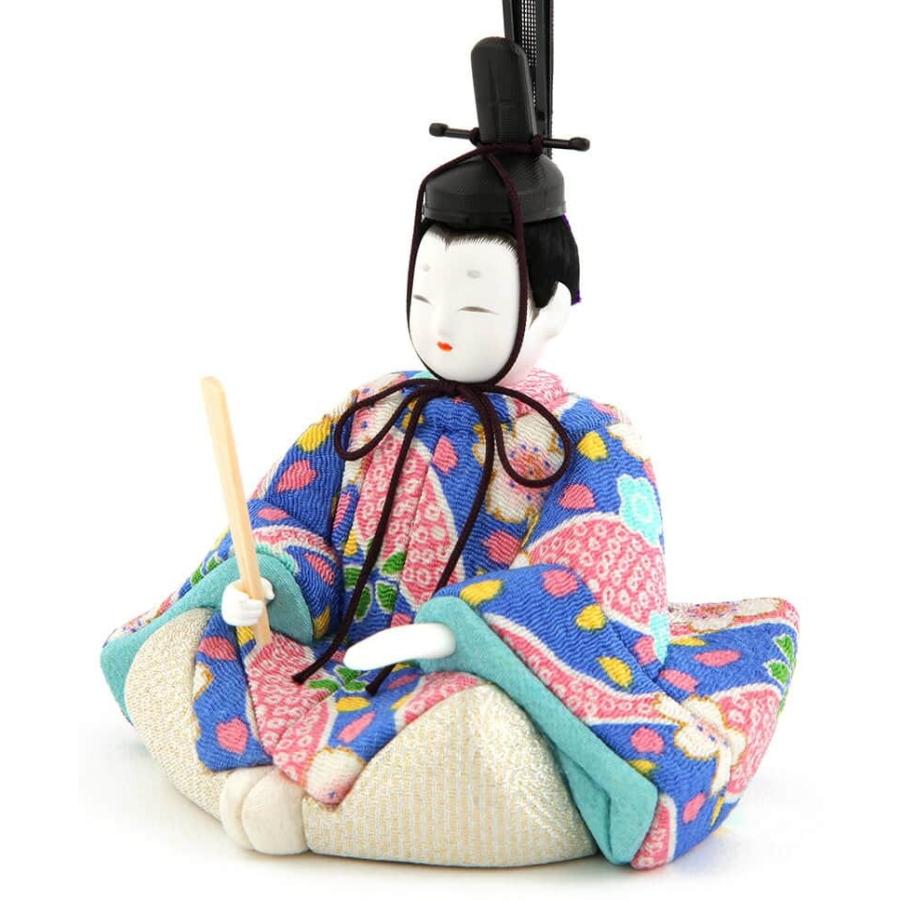 雛人形 コンパクト 一秀 ひな人形 木目込人形飾り 平飾り 五人飾り 木村一秀作 安土雛 14号 h083-ii-015_5
