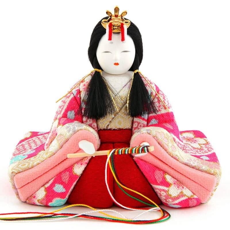 雛人形 コンパクト 一秀 ひな人形 木目込人形飾り 平飾り 五人飾り 木村一秀作 安土雛 14号 h083-ii-015_8