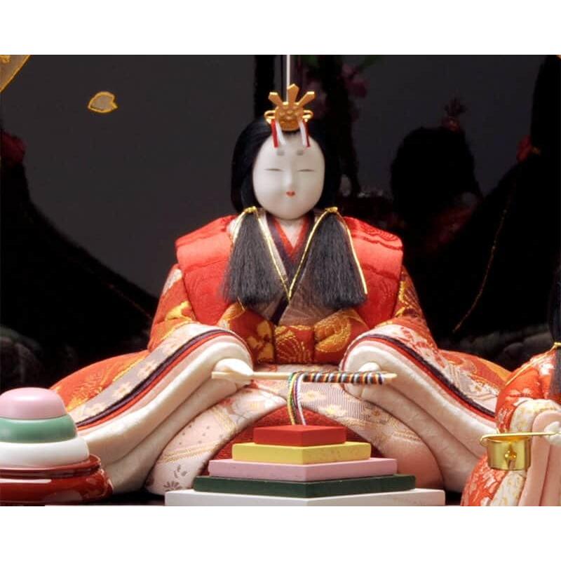 雛人形 コンパクト 一秀 ひな人形 木目込人形飾り 三段飾り 十人飾り