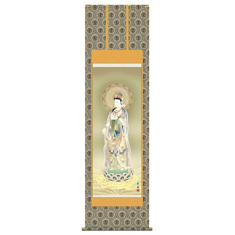 そいこ　掛け軸3点 掛軸 掛け軸 第十五集 仏画 雲上観音 金襴本佛表装 尺八 鈴木翠
