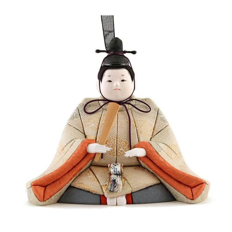 幸一光 ひな人形 コンパクト 雛 木目込人形飾り 平飾り 親王飾り 小雪 目入頭 正絹 屏風B アクリル足付飾台 【ハレノヒ】 h033-koi-432b