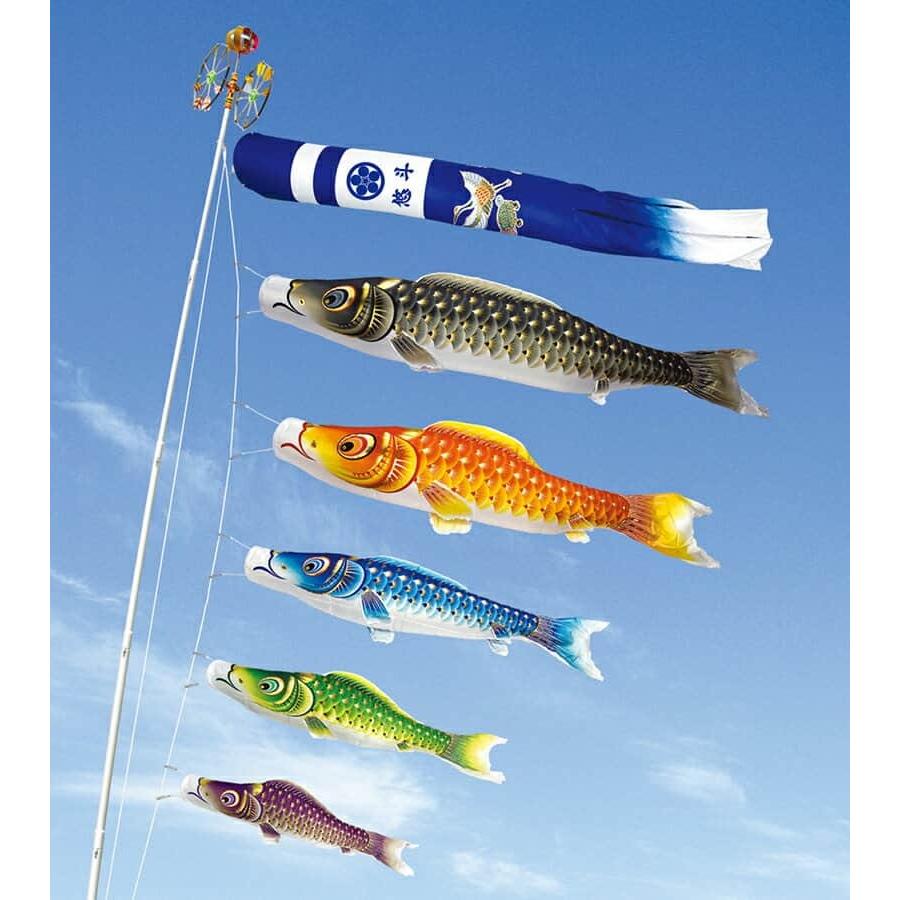 鯉のぼり Celebration carp [Kiccho] 6-piece Niwa Deco Set Tokunaga Koinobori