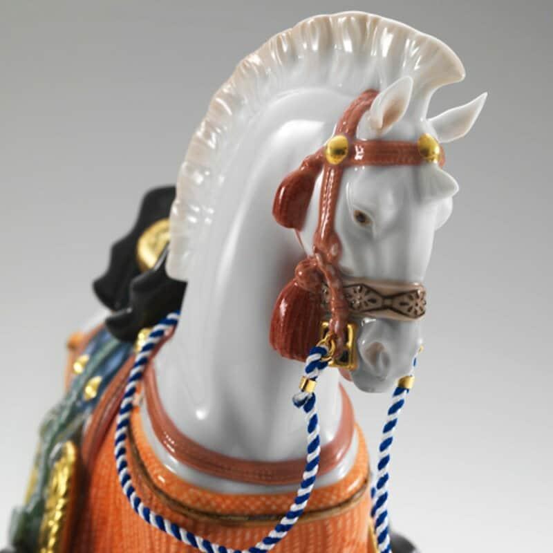 リヤドロ 五月人形 Lladro 武者人形 希望の白馬 台座付 h075 リヤドロ 五月人形 Lladro 武者人形 希望の白馬 台座付 h075
