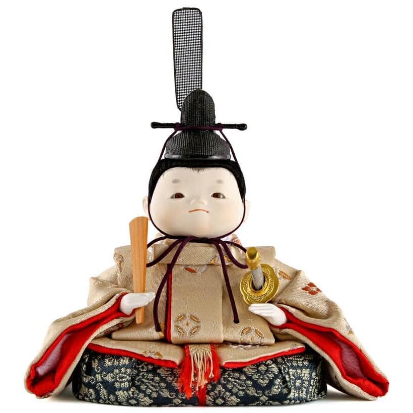 雛人形 幸一光 コンパクト ひな人形 雛 収納飾り 親王飾り 月(つき) 目