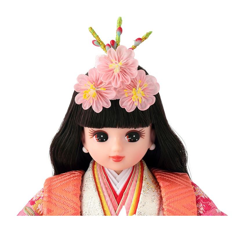 久月 雛人形 リカちゃん ひな人形 コンパクト収納飾り 親王飾り 白