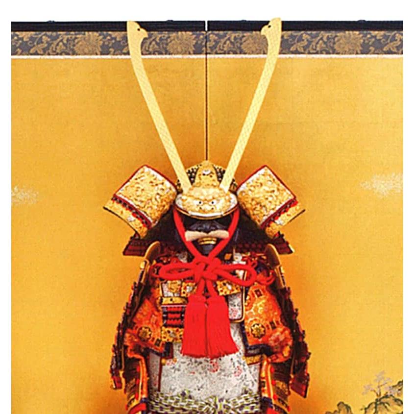 久月 五月人形 鎧平飾り 鎧飾り 平安一水作 本金箔押 黒小札正絹赤糸縅