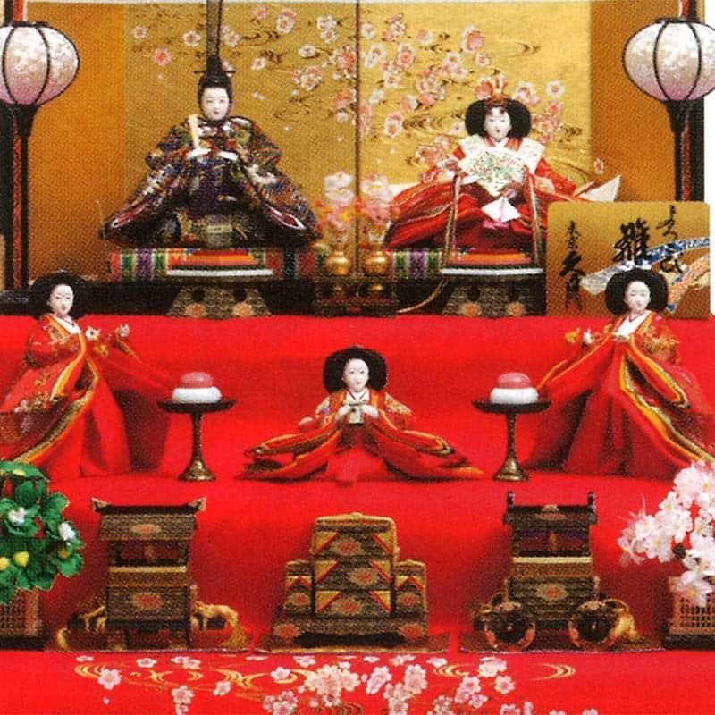 雛人形 久月 ひな人形 雛 三段飾り 五人飾り よろこび雛 小十番