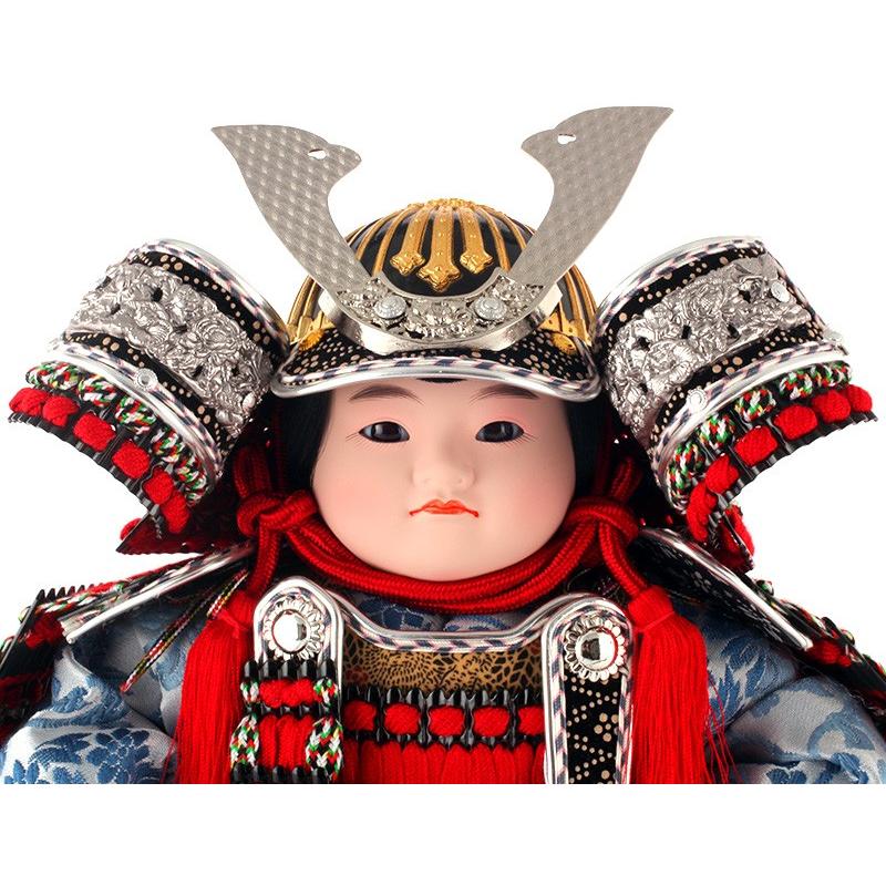 五月人形 子供大将飾り 人形単品 清雲斉作 鎧着大将 正絹 h305