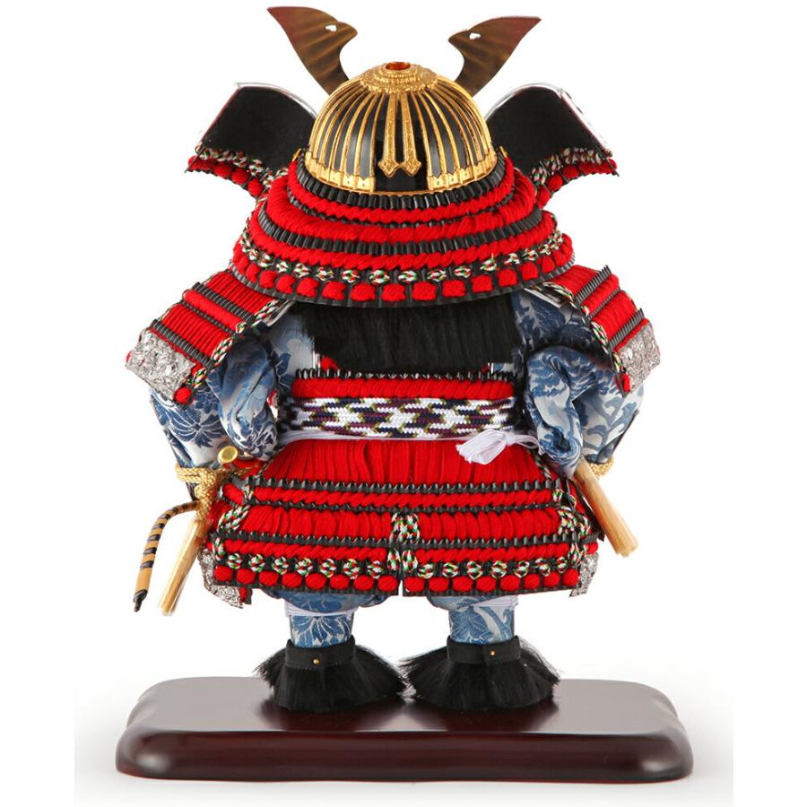 五月人形段飾り 子供大将 五月人形 鎧着子供大将 縹威 / おしゃれでコンパクトなかわいい