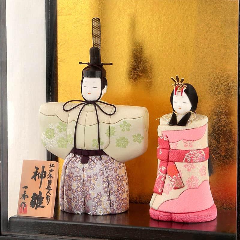 雛人形 一秀作 江戸木目込み人形栞 親王飾り 雛人形 木目込人形