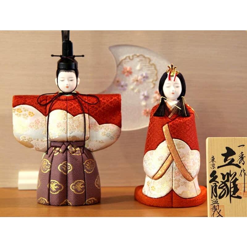 久月 雛人形 ひな人形 雛 木目込人形飾り コンパクト収納飾り 親王飾り