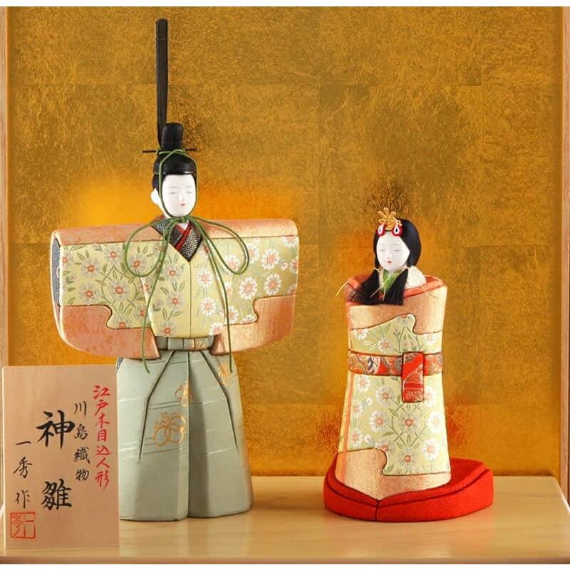 雛人形 コンパクト 一秀 ひな人形 木目込人形飾り ケース飾り 親王飾り