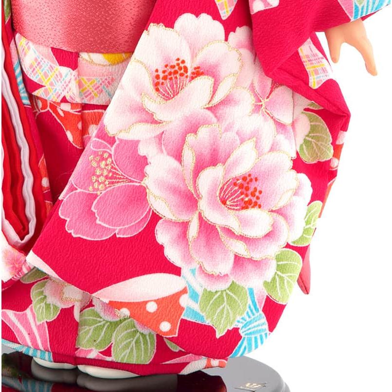 新品 久月 市松人形 愛ちゃん 市松人形 久月 愛ちゃん 赤 ケース入り （HB9） 人形の久月