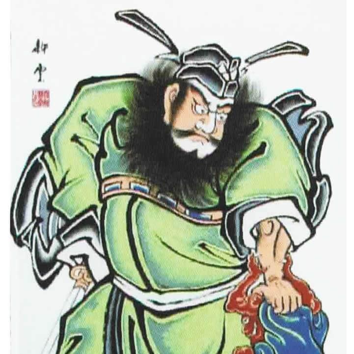大畑 武者絵のぼり 武者幟 鍾馗 室内用 1.5m 掛け軸 家紋または名入れ