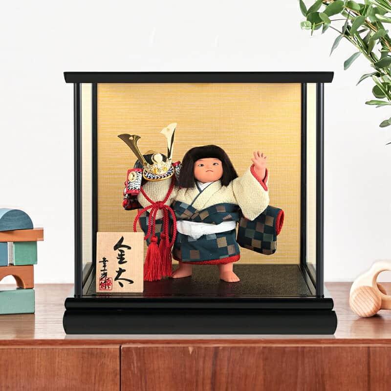 五月人形 コンパクト 幸一光 松崎人形 金太郎 武者人形 ケース飾り 五