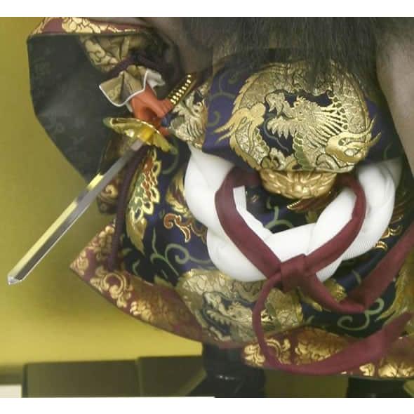 久月 五月人形 鍾馗人形 平飾り 武者人形 松崎太玄作 正絹衣裳 四寸