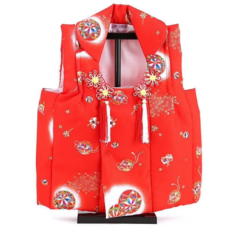 平安豊久 お被布 被布着 お祝着 赤 スタンド付き mo-hihu-red ningyoya