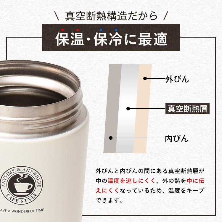 マグボトル 保温 TL290 アスベル ASVEL 水筒 タンブラー 保温マグボトル 保冷 直飲み ワンタッチ マグ 魔法瓶 カフェマグ ステンレスボトル 290ml  ギフト | アスベル | 07