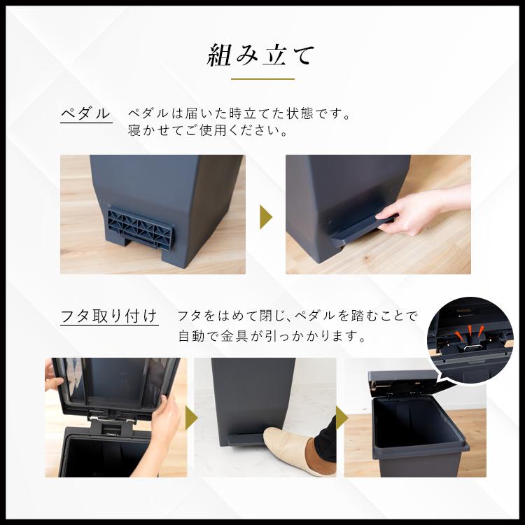 ゴミ箱 おしゃれ キッチン 分別 密閉 ペダル スリム 30リットル 2個 セット アスベル ダストボックス 防臭 分別 30L 蓋付き 大容量 ごみ箱 | アスベル | 17