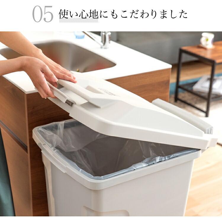 ゴミ箱 おしゃれ 屋外 分別 SP ハンドル ペール 90リットル アスベル ダストボックス キャスター 大容量 90l 90L 蓋付き ベランダ 資源ゴミ ごみ箱 | アスベル | 12