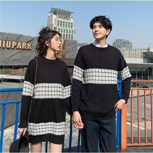 冬バーゲン 服 お揃い カップル ペアルック ニット セーター ペアルック 秋 プレゼント ブランド ニット セーター ペアルック カップル 冬 ニット セーター カラー 男 Panero Shop