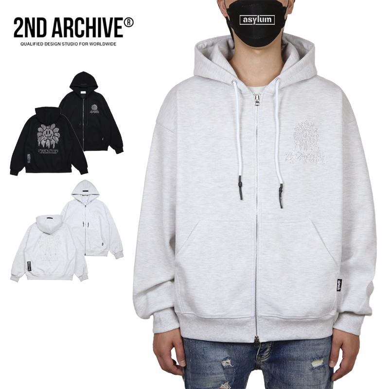 爆買 【並行輸入品】セカンドアーカイブ ジップアップパーカー 2ND ARCHIVE フーディ トップス メンズ レディース ブランド 大きいサイズ おしゃれ |  | 03