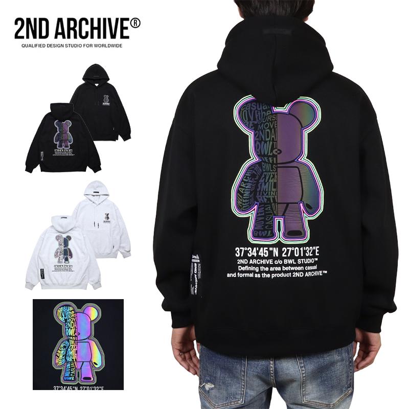 【2nd ARCHIVE/セカンドアーカイブ】パーカー スパンコール ビーズ新作 並行輸入品】セカンドアーカイブ プルオーバーパーカー 2ND ARCHIVE