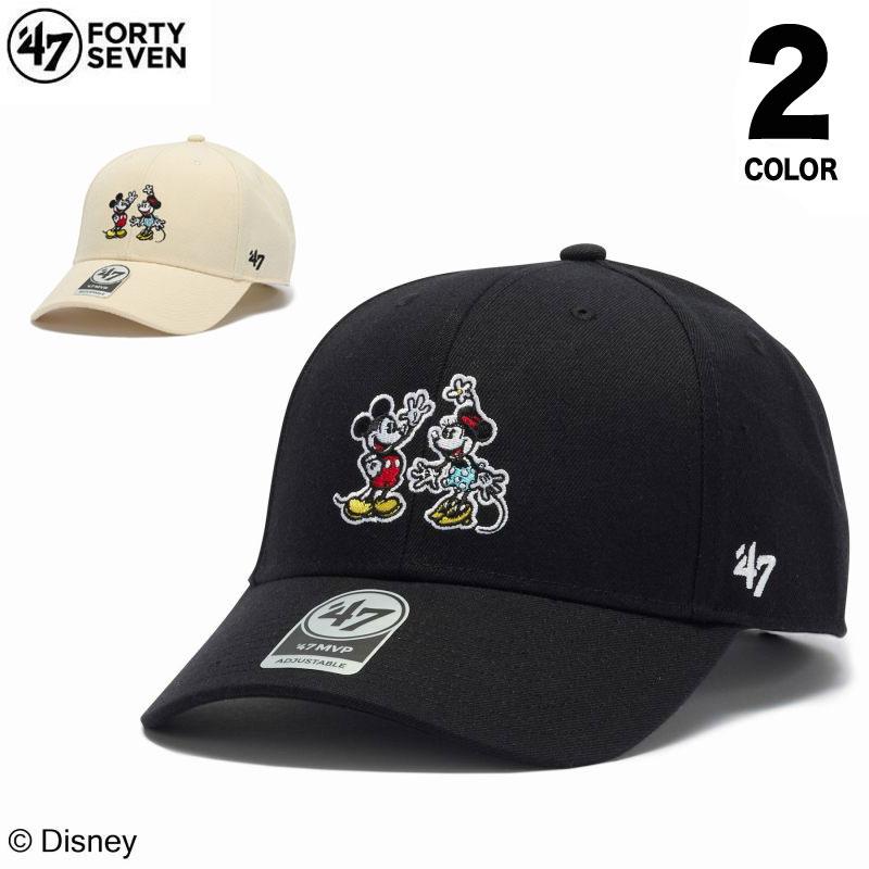 ディズニー 黒 ファンキャップ 47（フォーティーセブン） キャップ 帽子 47ブランド MVP Disney