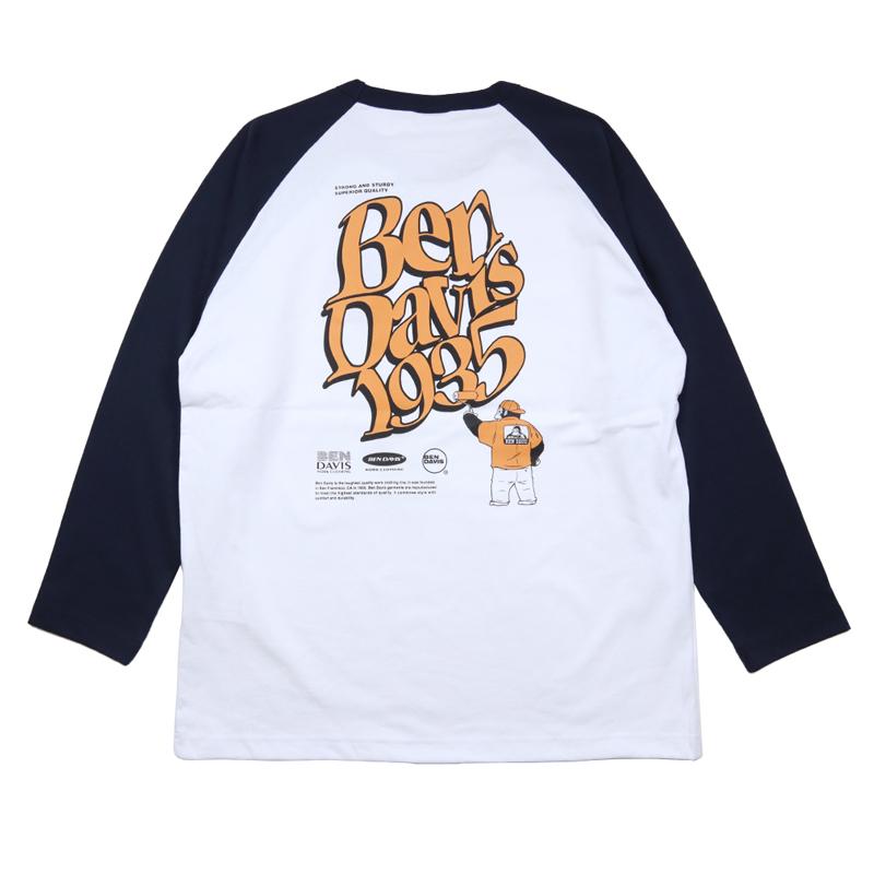 ベンデイビス ロンT BEN DAVIS 9分袖Tシャツ 長袖Tシャツ ラグランTEE