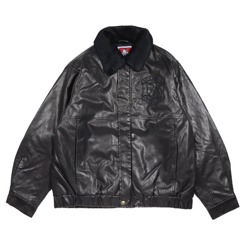 BEN DAVIS レザージャケット XL 黒 BEN DAVIS（ベンデイビス） GW P5倍 レザージャケット メンズ