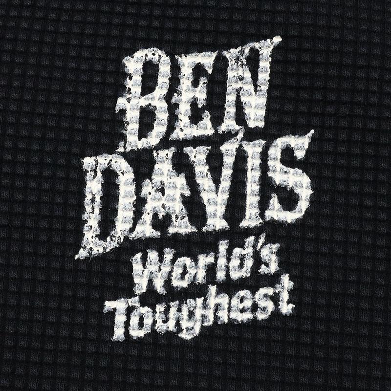 ベンデイビス ロンT BEN DAVIS Tシャツ 長袖 アメカジ トップス サーマル メンズ レディース ブランド 大きいサイズ 黒 バックプリント | BEN DAVIS | 16