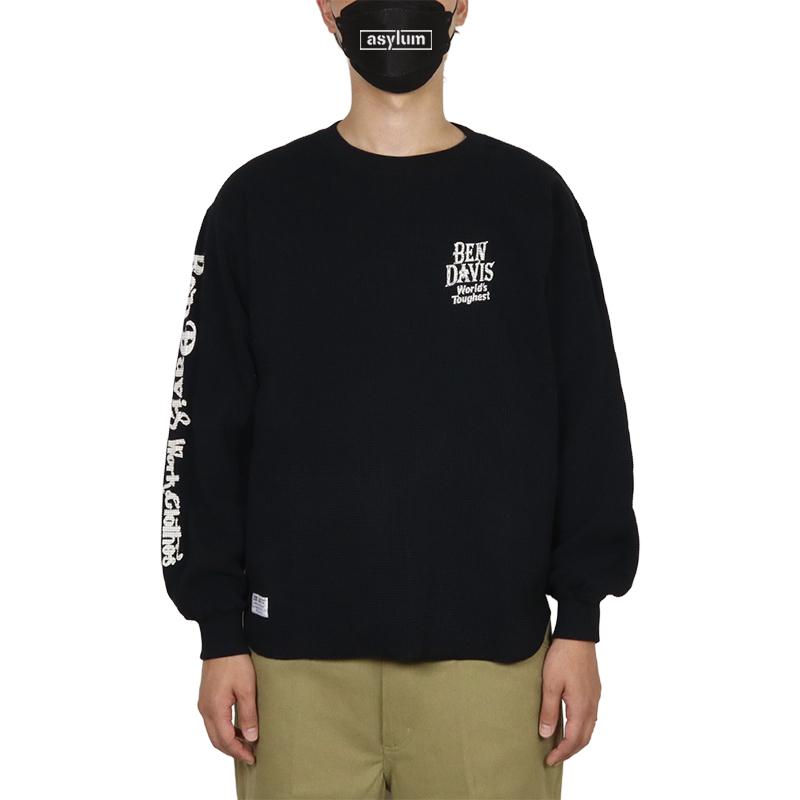 ベンデイビス ロンT BEN DAVIS Tシャツ 長袖 アメカジ トップス サーマル メンズ レディース ブランド 大きいサイズ 黒 バックプリント | BEN DAVIS | 04