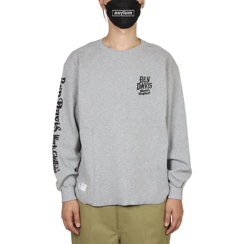 ベンデイビス ロンT BEN DAVIS Tシャツ 長袖 アメカジ トップス サーマル メンズ レディース ブランド 大きいサイズ 黒 バックプリント | BEN DAVIS | 05