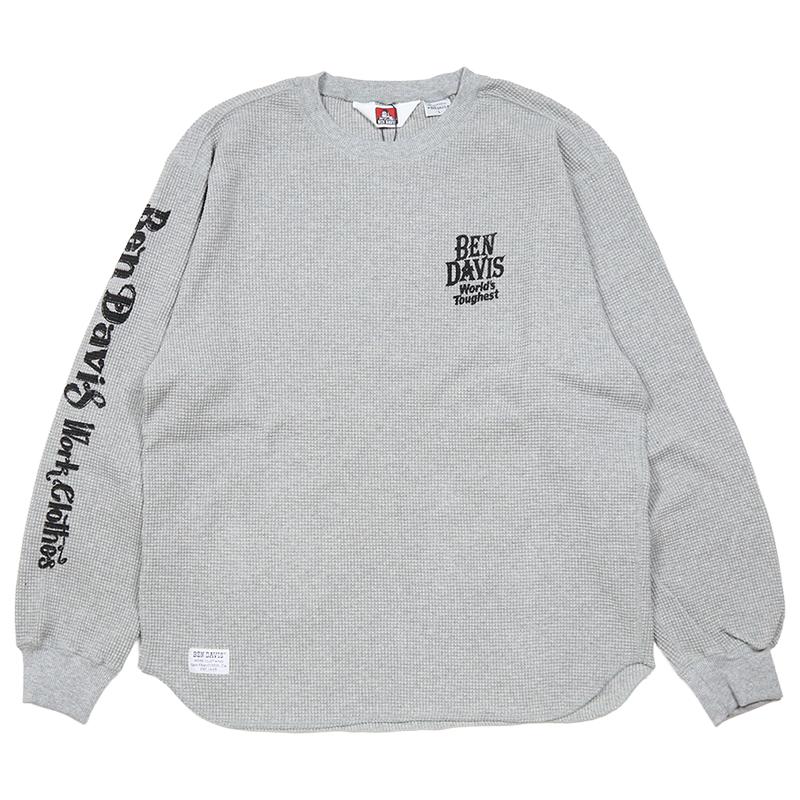 ベンデイビス ロンT BEN DAVIS Tシャツ 長袖 アメカジ トップス サーマル メンズ レディース ブランド 大きいサイズ 黒 バックプリント | BEN DAVIS | 10