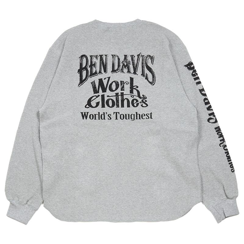 ベンデイビス ロンT BEN DAVIS Tシャツ 長袖 アメカジ トップス サーマル メンズ レディース ブランド 大きいサイズ 黒 バックプリント | BEN DAVIS | 11