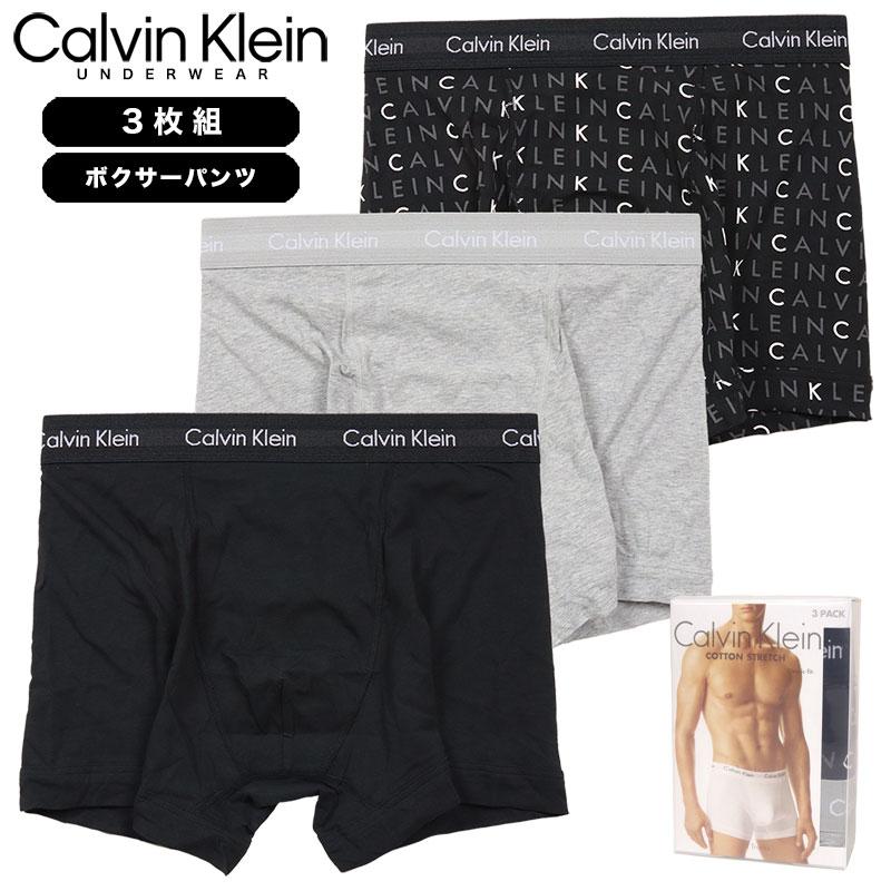 【並行輸入品】カルバンクライン ボクサーパンツ 3枚組 CALVIN KLEIN 下着 メンズ ブランド 大きいサイズ おしゃれ 黒 プレゼント | Calvin Klein