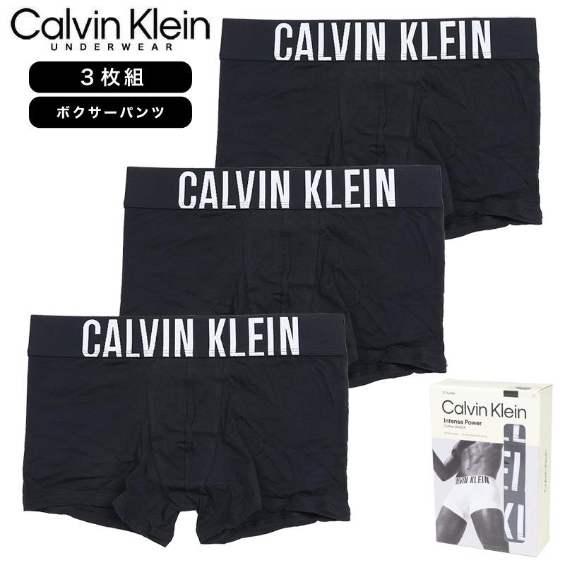 【並行輸入品】カルバンクライン ボクサーパンツ 3枚組 CALVIN KLEIN トランクス 下着 メンズ ブランド 大きいサイズ おしゃれ 黒 | Calvin Klein