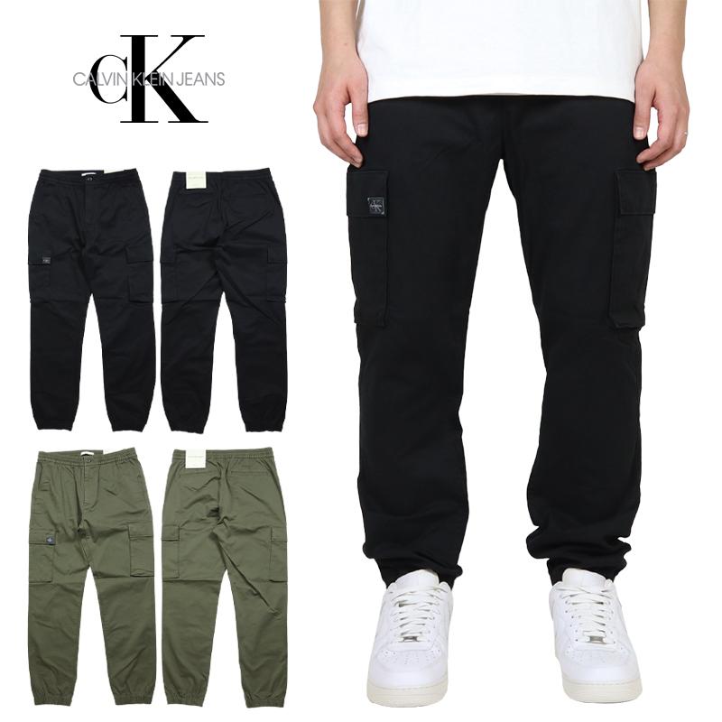 カルバンクラインジーンズ パンツ ボトムス カーゴ ストレッチ ロゴ L 黒 Calvin Klein Jeans（カルバンクラインジーンズ） 【並行輸入品