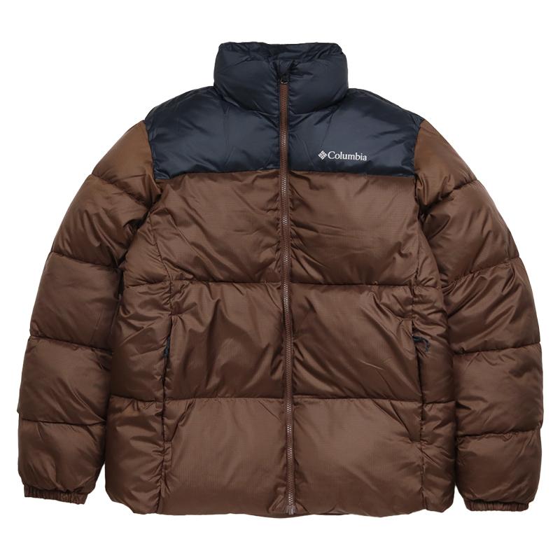 美品 コロンビア 中綿 マウンテンジャケット 刺繍ロゴ ブラウン 茶 XL Columbia（コロンビア） ジャケット アウター 中綿ジャケット メンズ