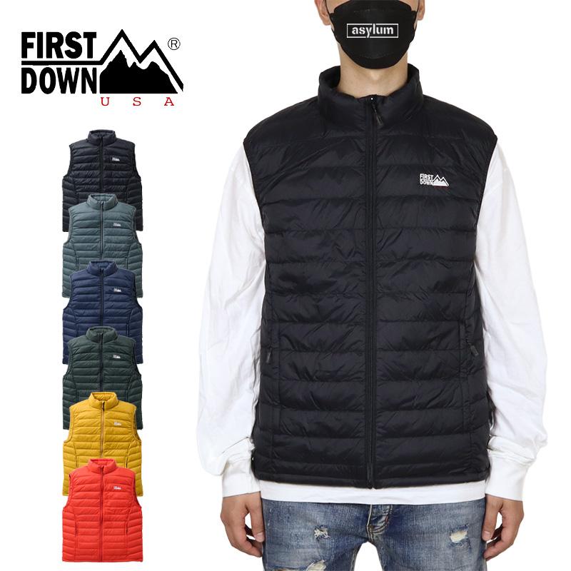 ファーストダウン ダウンベスト FIRST DOWN ジャケット アウター メンズ レディース アウトドア ブランド 大きいサイズ 黒 | FIRST DOWN