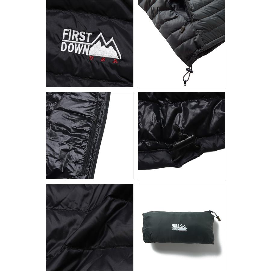 ファーストダウン ダウンベスト FIRST DOWN ジャケット アウター メンズ レディース アウトドア ブランド 大きいサイズ 黒 | FIRST DOWN | 22