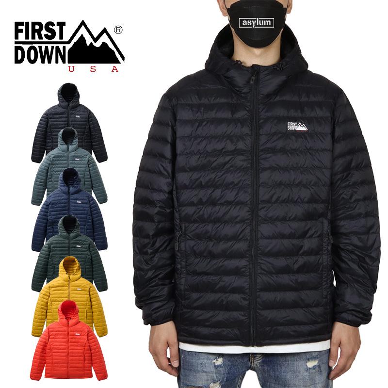 ファーストダウン ダウンジャケット FIRST DOWN アウター フード付き メンズ レディース アウトドア ブランド 大きいサイズ 黒 | FIRST DOWN