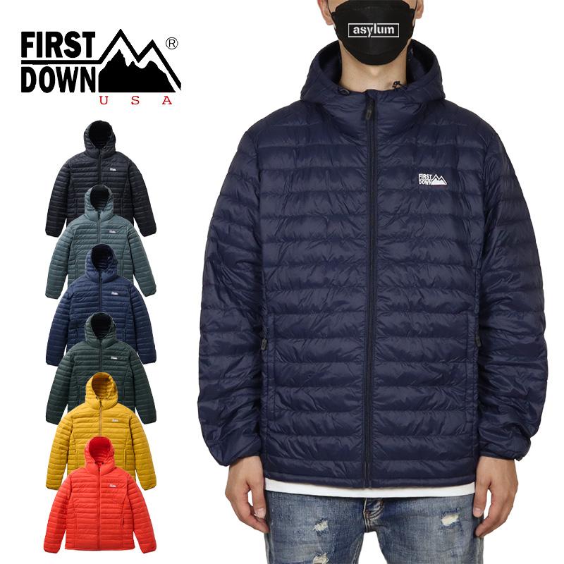 ファーストダウン ダウンジャケット FIRST DOWN アウター フード付き メンズ レディース アウトドア ブランド 大きいサイズ 黒 | FIRST DOWN | 08