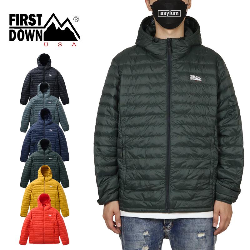 ファーストダウン ダウンジャケット FIRST DOWN アウター フード付き メンズ レディース アウトドア ブランド 大きいサイズ 黒 | FIRST DOWN | 09