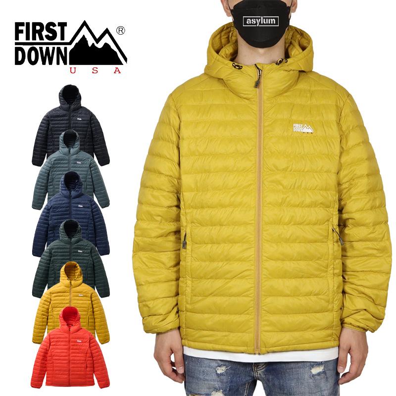 ファーストダウン ダウンジャケット FIRST DOWN アウター フード付き メンズ レディース アウトドア ブランド 大きいサイズ 黒 | FIRST DOWN | 10