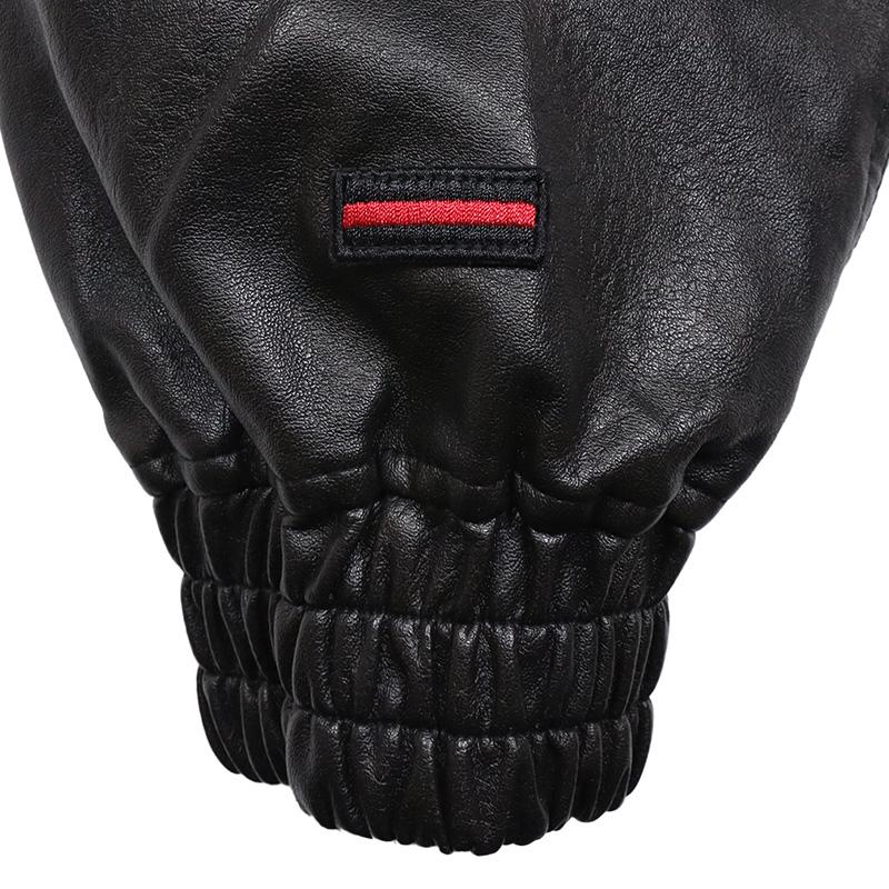 FUBU レザージャケット Mサイズ 黒/白 FUBU フブ スタンドパッチ レザー ジャケット。FUBUはアメリカの代表的