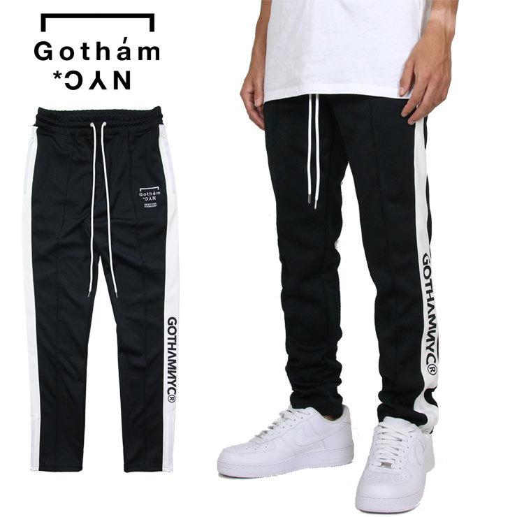 偉大な ゴッサム Nyc エヌワイシー トラックパンツ Gotham Nyc ジャージパンツ スキニー メンズ ブランド 大きいサイズ おしゃれ おすすめ 黒 Hws 4pt Gn681 ブラック M L Xl ズボン パンツ